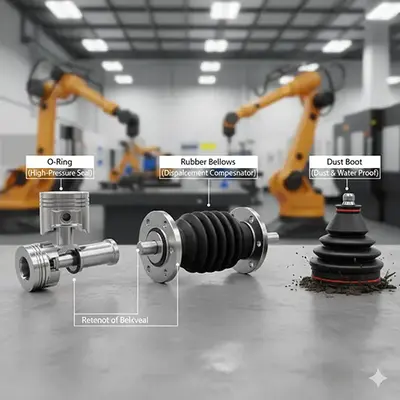 O-Rings, Bellows, Dust Boots: 【One-Minute Guide】Correct Application Scenarios for Rubber Sealing Components
